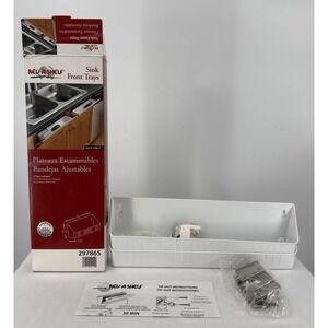 Rev-A-Shelf 14" Kitchen Sink Front Tray, White, 6572-14W-5 ONLY ONE COMPLETE SET